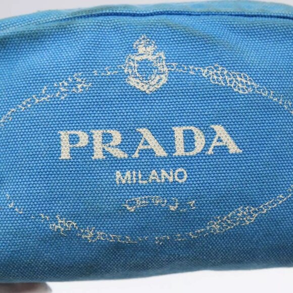 PRADA Pouch Canvas Light Blue Auth - Picture 8 of 15